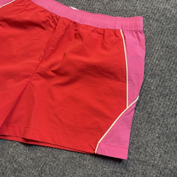 Urban Outfitters BDG Shorts Womens Large Red Pink Jess Nylon Track Retro Y2K NEW - Picture 5 of 14